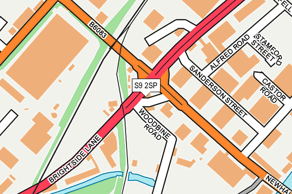 S9 2SP map - OS OpenMap – Local (Ordnance Survey)