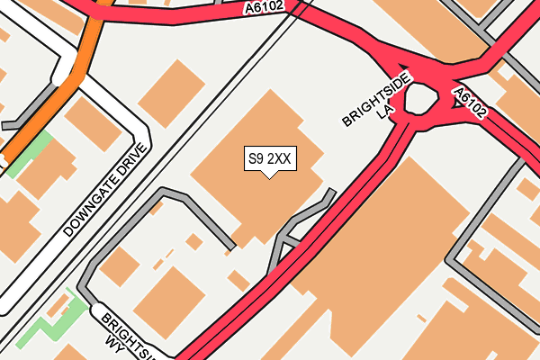 S9 2XX map - OS OpenMap – Local (Ordnance Survey)