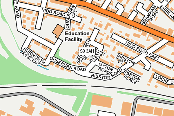 S9 3AH map - OS OpenMap – Local (Ordnance Survey)