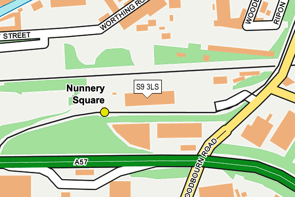 S9 3LS map - OS OpenMap – Local (Ordnance Survey)