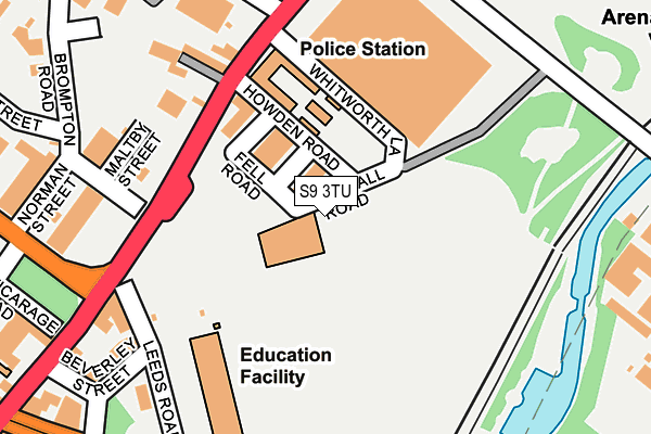 S9 3TU map - OS OpenMap – Local (Ordnance Survey)