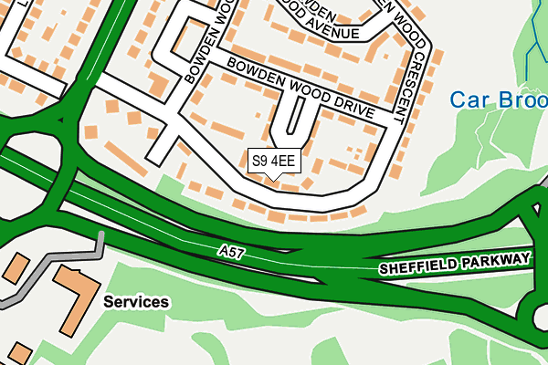 S9 4EE map - OS OpenMap – Local (Ordnance Survey)