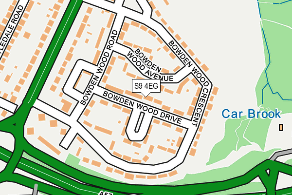 S9 4EG map - OS OpenMap – Local (Ordnance Survey)