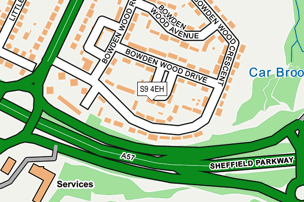 S9 4EH map - OS OpenMap – Local (Ordnance Survey)