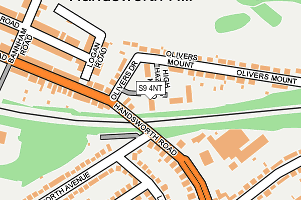 S9 4NT map - OS OpenMap – Local (Ordnance Survey)