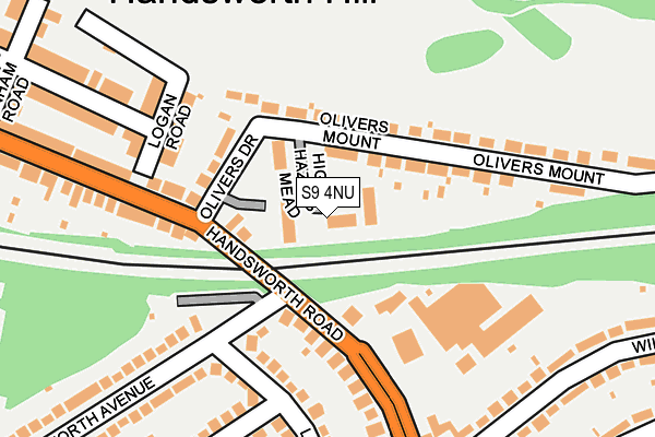 S9 4NU map - OS OpenMap – Local (Ordnance Survey)