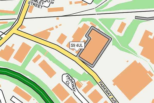 S9 4UL map - OS OpenMap – Local (Ordnance Survey)