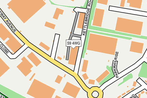 S9 4WG map - OS OpenMap – Local (Ordnance Survey)