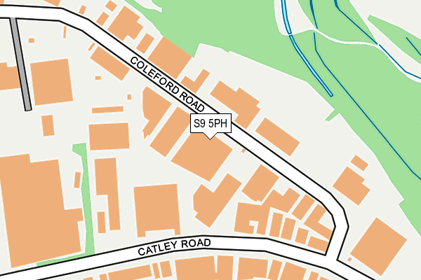 S9 5PH map - OS OpenMap – Local (Ordnance Survey)