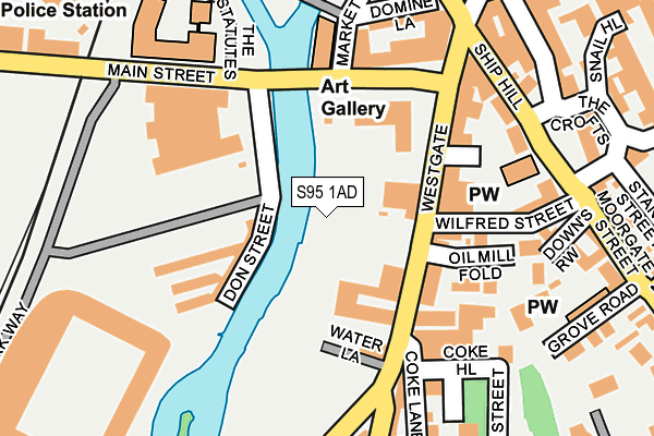 S95 1AD map - OS OpenMap – Local (Ordnance Survey)