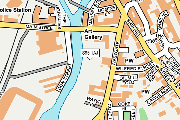 S95 1AJ map - OS OpenMap – Local (Ordnance Survey)