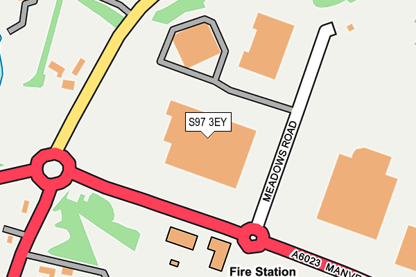 S97 3EY map - OS OpenMap – Local (Ordnance Survey)