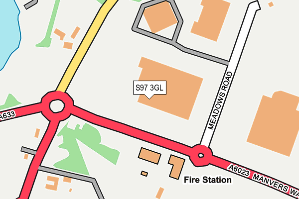 S97 3GL map - OS OpenMap – Local (Ordnance Survey)