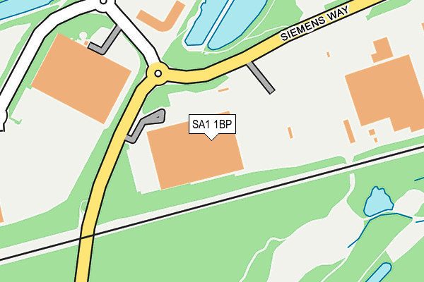 SA1 1BP map - OS OpenMap – Local (Ordnance Survey)