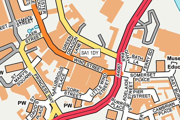 SA1 1DY map - OS OpenMap – Local (Ordnance Survey)