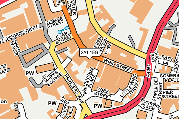 SA1 1EG map - OS OpenMap – Local (Ordnance Survey)