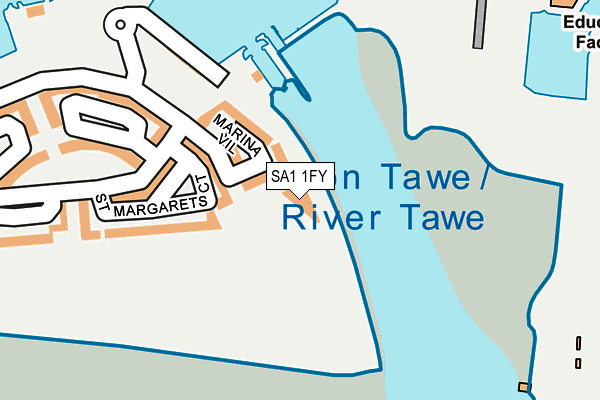 SA1 1FY map - OS OpenMap – Local (Ordnance Survey)