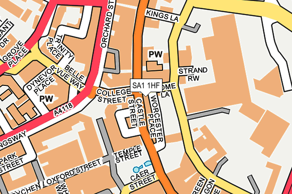 SA1 1HF map - OS OpenMap – Local (Ordnance Survey)