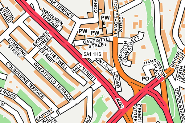 SA1 1HS map - OS OpenMap – Local (Ordnance Survey)