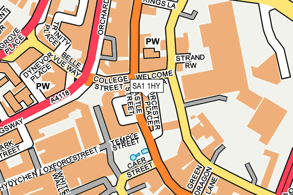 SA1 1HY map - OS OpenMap – Local (Ordnance Survey)