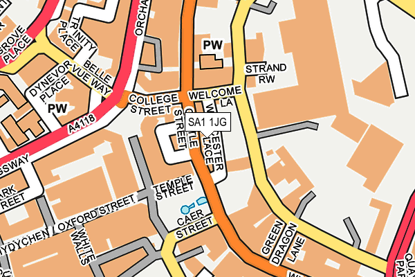 SA1 1JG map - OS OpenMap – Local (Ordnance Survey)