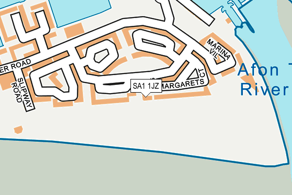 SA1 1JZ map - OS OpenMap – Local (Ordnance Survey)