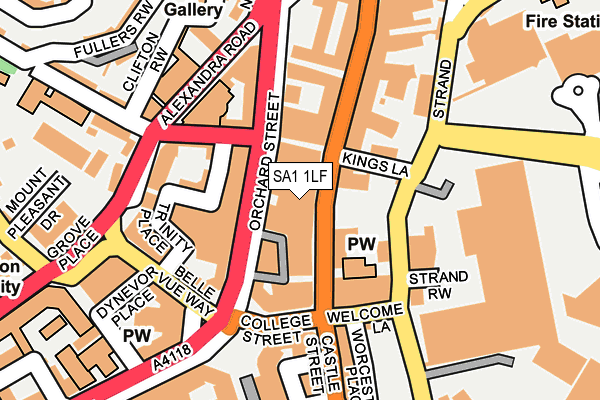 SA1 1LF map - OS OpenMap – Local (Ordnance Survey)