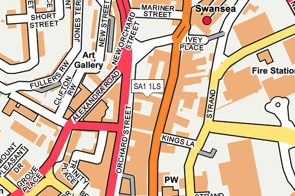 SA1 1LS map - OS OpenMap – Local (Ordnance Survey)