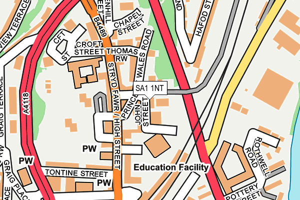 SA1 1NT map - OS OpenMap – Local (Ordnance Survey)