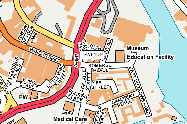 SA1 1QP map - OS OpenMap – Local (Ordnance Survey)