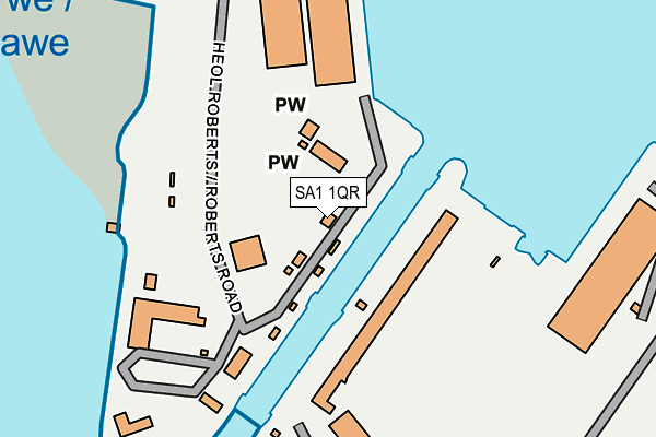 SA1 1QR map - OS OpenMap – Local (Ordnance Survey)