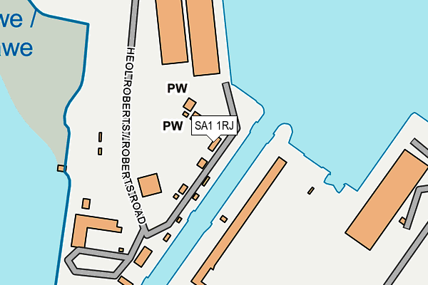 SA1 1RJ map - OS OpenMap – Local (Ordnance Survey)