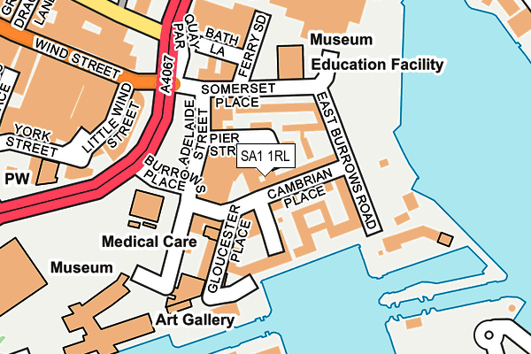 SA1 1RL map - OS OpenMap – Local (Ordnance Survey)