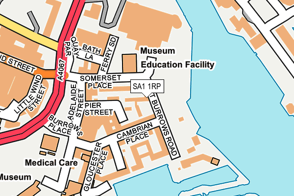 SA1 1RP map - OS OpenMap – Local (Ordnance Survey)