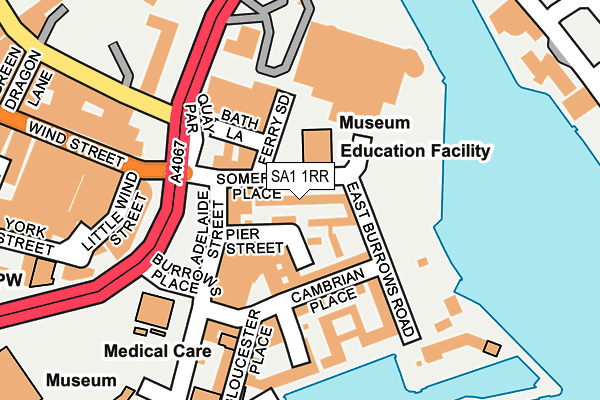 SA1 1RR map - OS OpenMap – Local (Ordnance Survey)