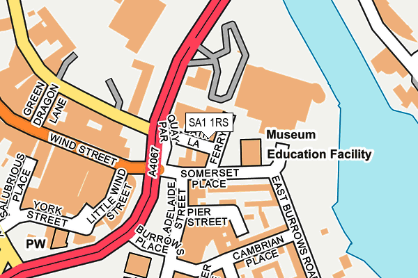 SA1 1RS map - OS OpenMap – Local (Ordnance Survey)