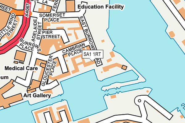 SA1 1RT map - OS OpenMap – Local (Ordnance Survey)