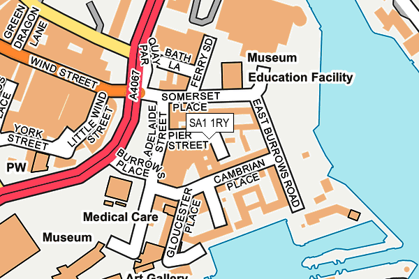 SA1 1RY map - OS OpenMap – Local (Ordnance Survey)