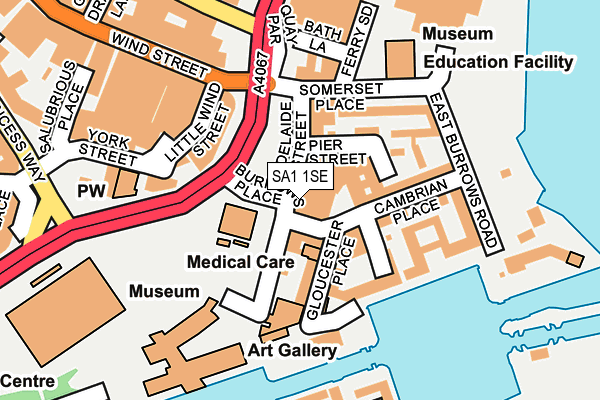 SA1 1SE map - OS OpenMap – Local (Ordnance Survey)