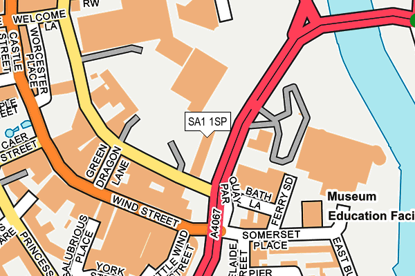 SA1 1SP map - OS OpenMap – Local (Ordnance Survey)