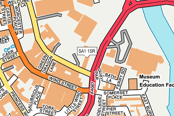 SA1 1SR map - OS OpenMap – Local (Ordnance Survey)