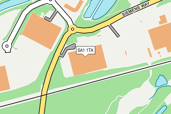 SA1 1TA map - OS OpenMap – Local (Ordnance Survey)