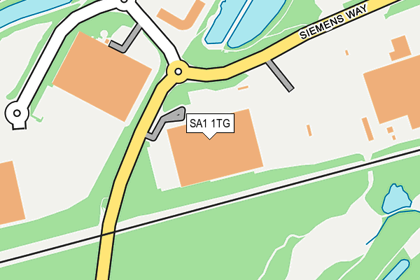 SA1 1TG map - OS OpenMap – Local (Ordnance Survey)