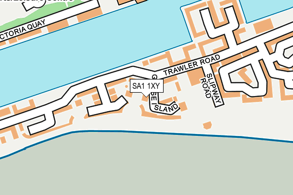 SA1 1XY map - OS OpenMap – Local (Ordnance Survey)