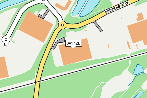 SA1 1ZB map - OS OpenMap – Local (Ordnance Survey)