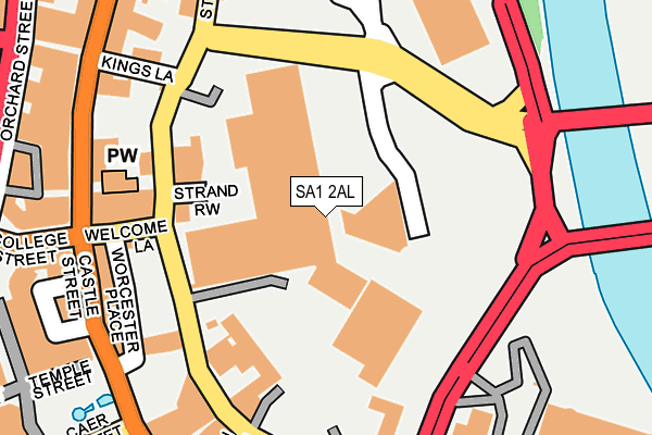 SA1 2AL map - OS OpenMap – Local (Ordnance Survey)