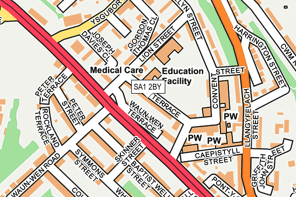 SA1 2BY map - OS OpenMap – Local (Ordnance Survey)