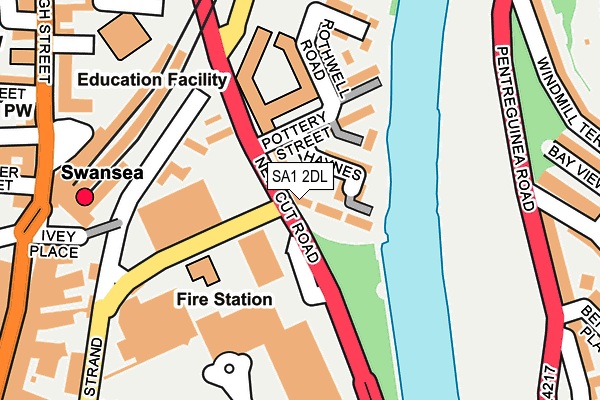 SA1 2DL map - OS OpenMap – Local (Ordnance Survey)