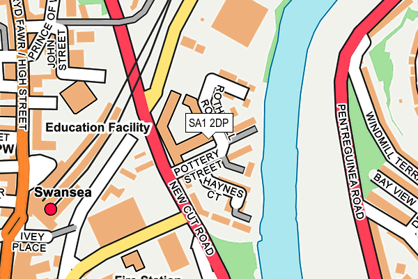 SA1 2DP map - OS OpenMap – Local (Ordnance Survey)