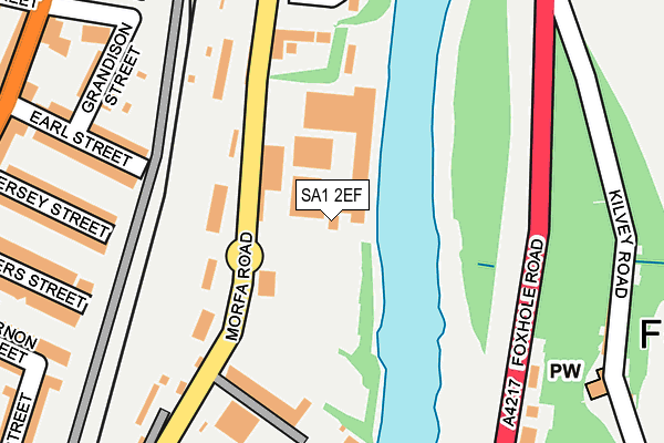 SA1 2EF map - OS OpenMap – Local (Ordnance Survey)